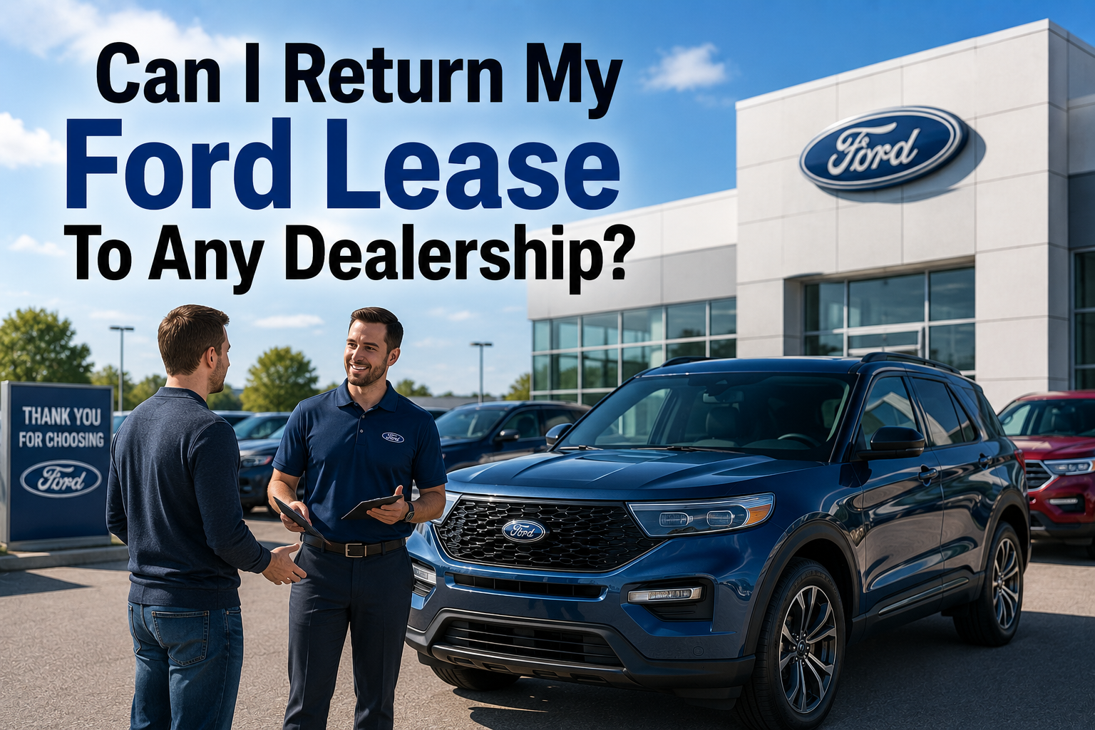Can I Return My Ford Lease to Any Dealership